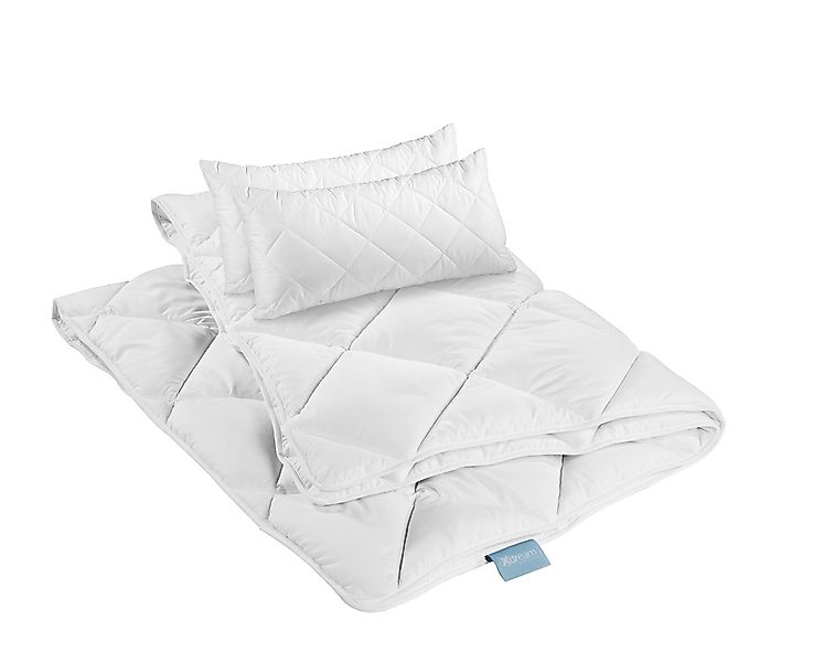 XDREAM Microfaserbettdecke + Kopfkissen Pure Bettwarenset bestehend aus Kis günstig online kaufen