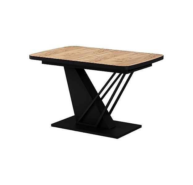 Vicco Esstisch Fenaro, Goldkraft Eiche/Schwarz/Schwarz, 120 x 80 cm auszieh günstig online kaufen