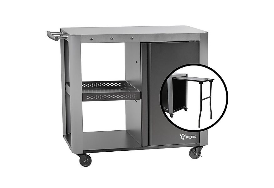 BBQ-Toro Grillablagetisch Grillwagen 95 x 50 x 80 cm, Silber Grilltisch, Gr günstig online kaufen