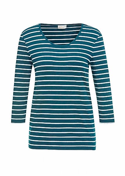 GOLDNER 3/4-Arm-Shirt "Kurzgröße Buntgewirktes Ringelshirt" günstig online kaufen