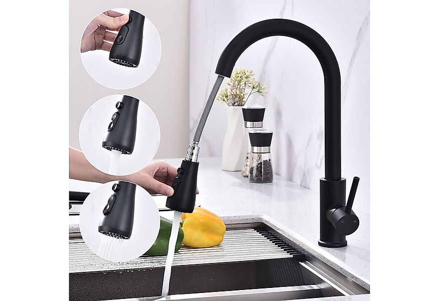 HOMELODY Spültischarmatur Hochdruck Wasserhahn Küche 360° Küchenarmatur mit günstig online kaufen