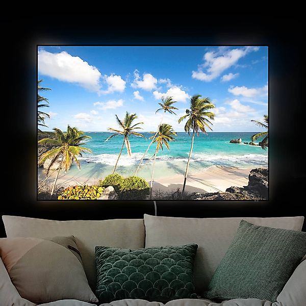 LED-Wechselbild Beach of Barbados günstig online kaufen