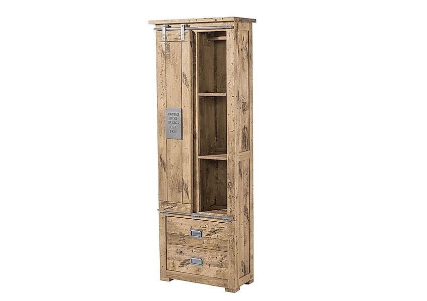 Massivmoebel24 Dreh-/Schwebetürenschrank (Schrank Mango 70x35x195 whitewash günstig online kaufen
