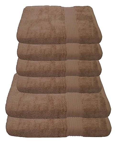 Julie Julsen Handtücher 6-Handtücher-Pastell Braun, Baumwolle günstig online kaufen