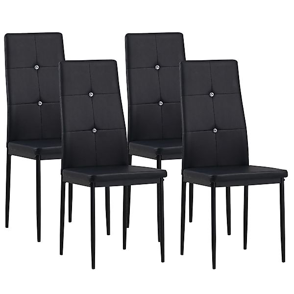 Albatros Esszimmerstühle DIAMOND 4er Set  Schwarz günstig online kaufen