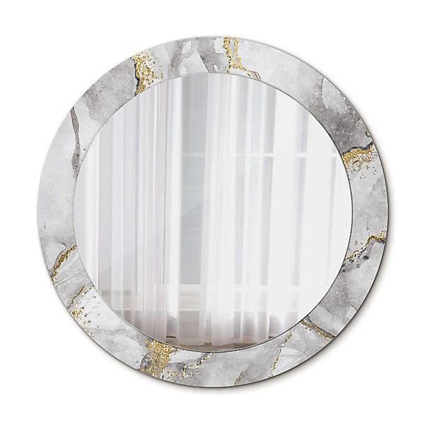 Tulup Bedruckter Spiegel Marmormuster 70x70 cm Runder Spiegel Bedrucktem Ra günstig online kaufen