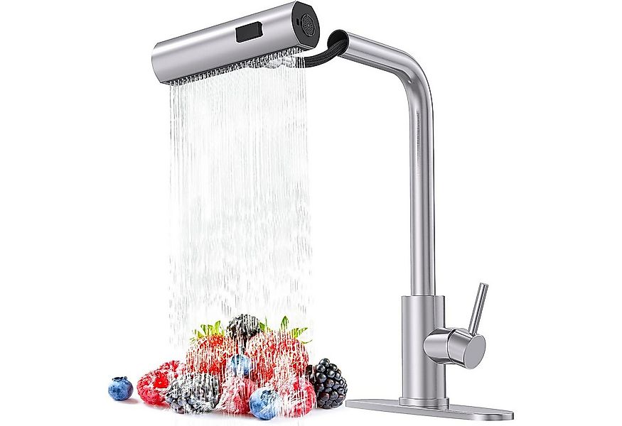 Mutig Küchenarmatur Wasserhahn Küche Ausziehbar,Waterfall Hochdruck Küchena günstig online kaufen