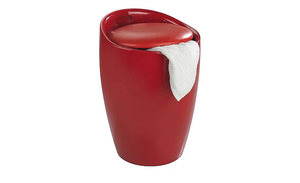 Badhocker - Wäschesammler  "Candy" ¦ rot ¦ Maße (cm): H: 50,5  Ø: 36 Polste günstig online kaufen