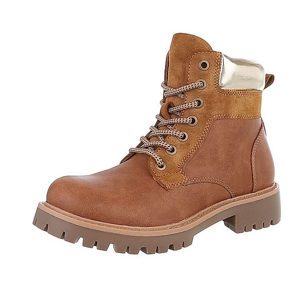 Ital-Design Damen Schnürschuhe Freizeit Stiefelette (87531902) Blockabsatz günstig online kaufen