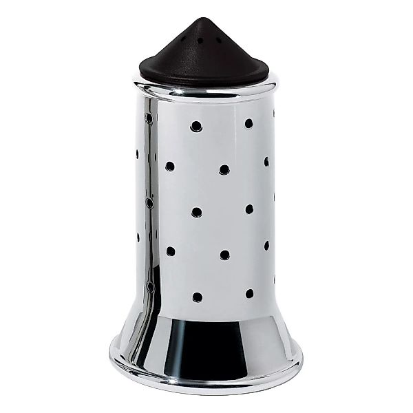 Alessi - MGSAL Salzstreuer - schwarz, edelstahl/glänzend poliert/H 11,3cm / günstig online kaufen