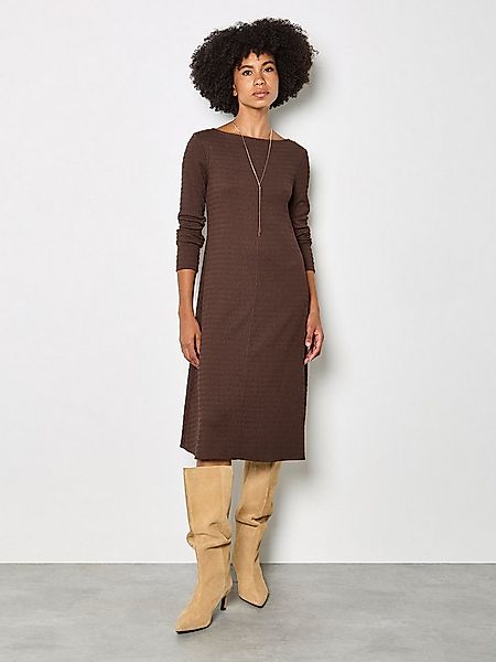 Apricot Midikleid Midi-Kleid aus strukturiertem Jersey Einfarbig günstig online kaufen