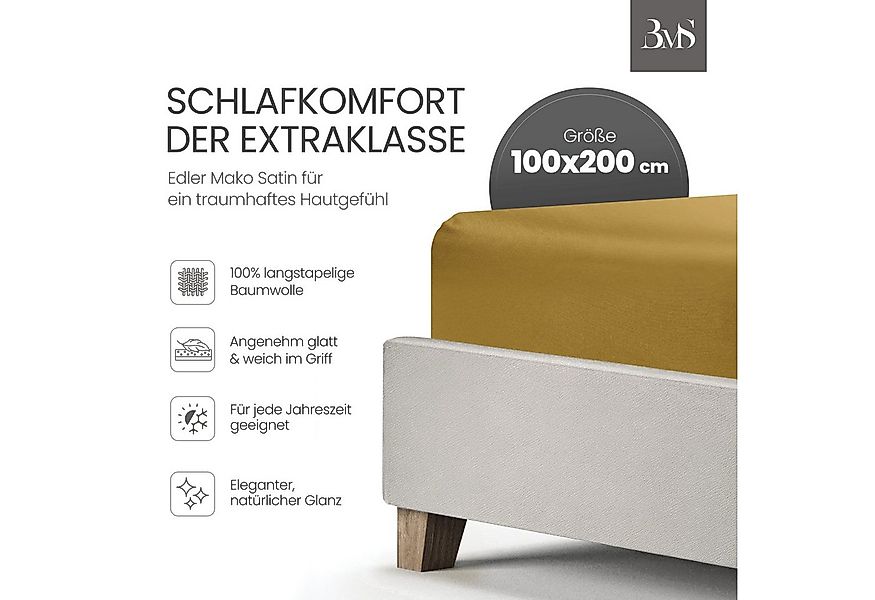 BETTWAESCHE-MIT-STIL Spannbettlaken Mako Satin Spannbettlaken, Matratzenhöh günstig online kaufen