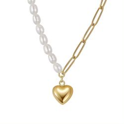 Runde Perlé Perlenkette Stella, elegante Halskette günstig online kaufen