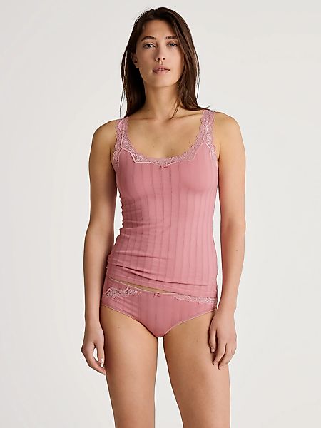 CALIDA Tanktop "Etude Toujours", zarte Spitze, Nadelstreifen-Design, Cotton günstig online kaufen