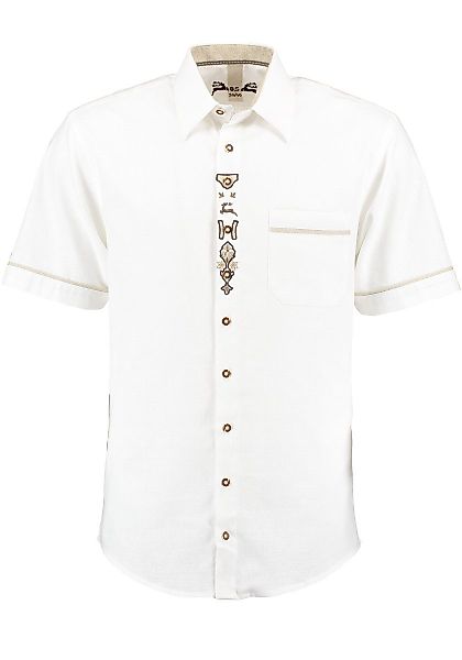 OS Trachten Trachtenhemd Lavona Kurzarmhemd mit Hirsch-Stickerei auf der Br günstig online kaufen