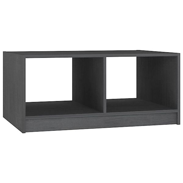 vidaXL Couchtisch Grau 75x50x33,5 cm Massivholz Kiefer günstig online kaufen