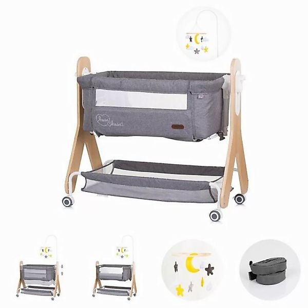 Chipolino Komplettbett Babybett Heart 2 Heart, Beistellbett, Rollen, Matrat günstig online kaufen