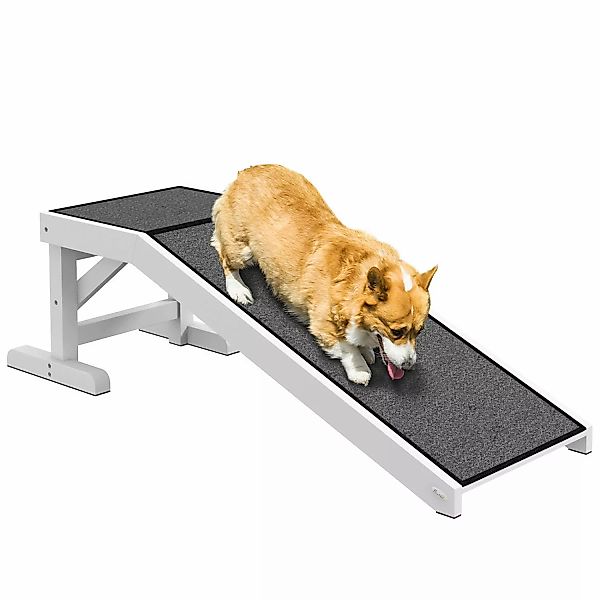 PawHut Haustierrampe mit Rutschfestem Teppich 125 x 40 x 35,5cm günstig online kaufen