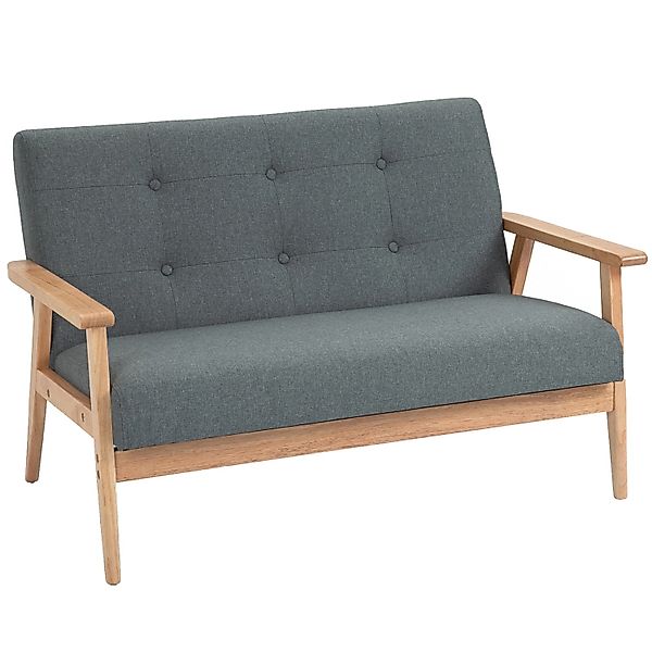 HOMCOM 2 Sitzer Sofa Polsterung Kompaktes Design 115 x 66,5 x 73 cm günstig online kaufen