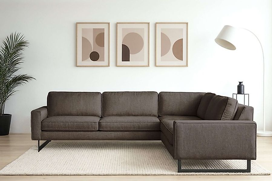 PLACES OF STYLE Ecksofa »Pinto, XXL, 250/290 cm, langer Schenkel, Ottomane« günstig online kaufen
