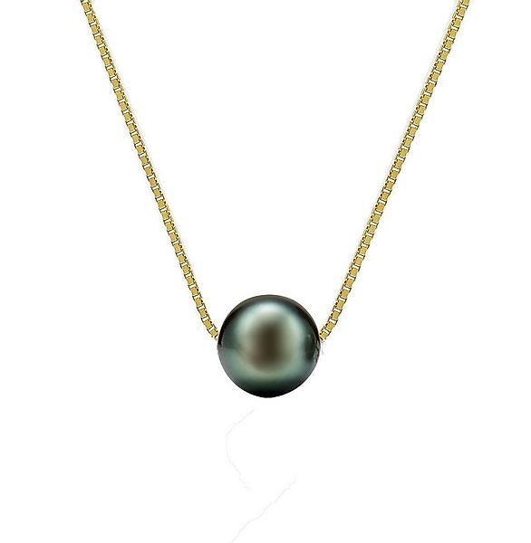 Edellis Kette mit Anhänger Tahiti-Zuchtperlen Halskette Rund in AA+ Grade m günstig online kaufen