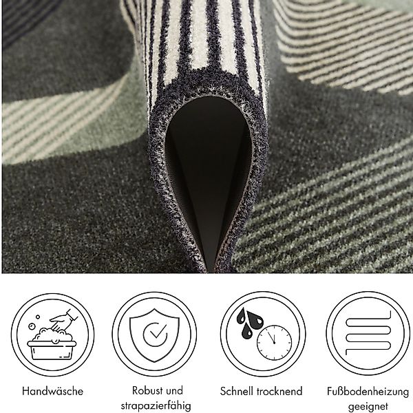 Barbara Becker Fußmatte »Sense, Made in Belgium«, rechteckig, 7 mm Höhe, Sc günstig online kaufen