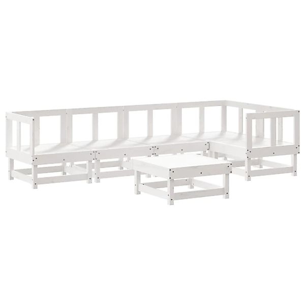 vidaXL 6-Tlg Garten-Lounge-Set Weiß Massivholz Kiefer 3186446 günstig online kaufen