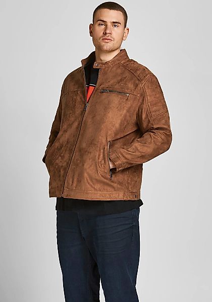 Jack&Jones Jacke in Leder-Optik, wasserabweisend Farbe cognac Größe: 3XL günstig online kaufen
