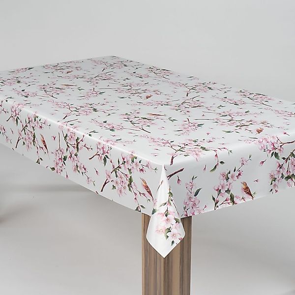 laro Tischdecke laro Wachstuch-Tischdecke Wachstischdecke Kirschblüten günstig online kaufen