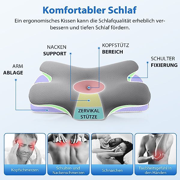 Simloveve Kopfkissen Nackenstützkissen,Schlafkissen,Nackenkissen,Seitenschl günstig online kaufen
