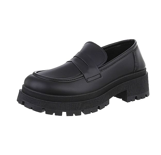 Ital-Design Damen Mokassins Freizeit Slipper (87214335) Blockabsatz Mokassi günstig online kaufen