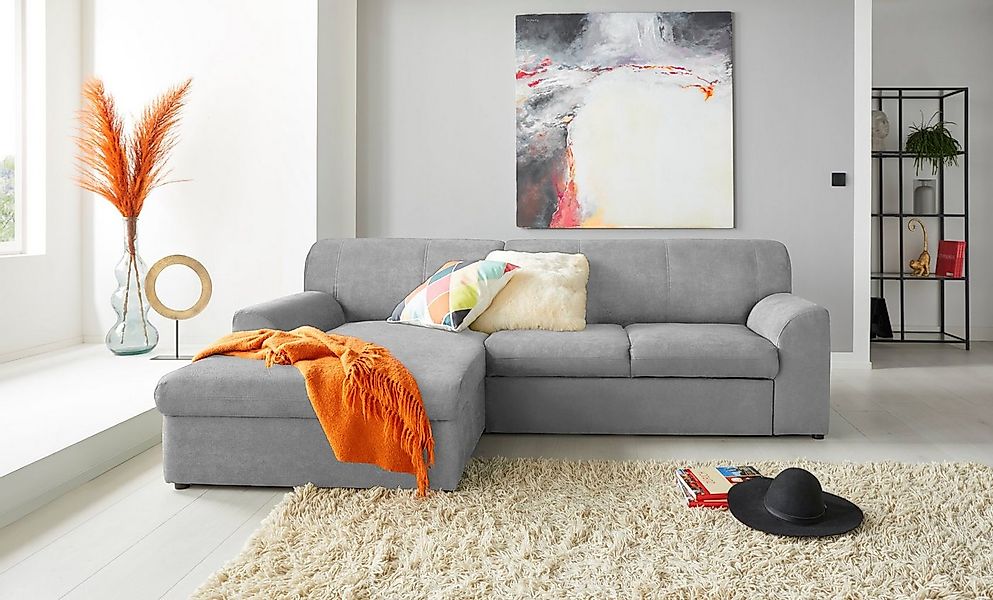 DOMO collection Ecksofa "Topper, elegant und zeitlos, kompaktes Stellmaß 24 günstig online kaufen