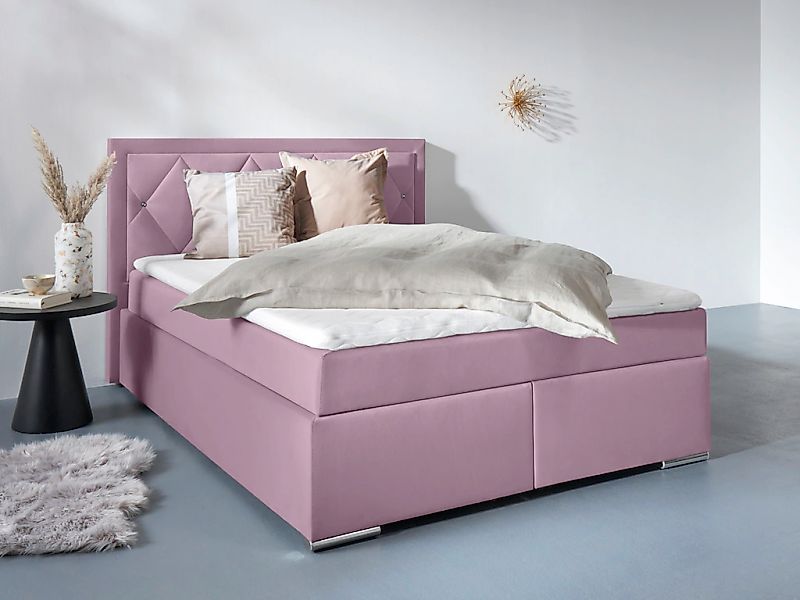 Home affaire "Alfie, Bestseller, wahlweise mit Bettkasten" mit Straßsteinen günstig online kaufen