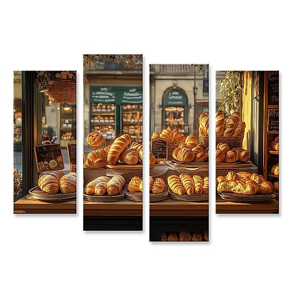 islandburner Leinwandbild Bunte Bäckerei Schaufenster Display günstig online kaufen