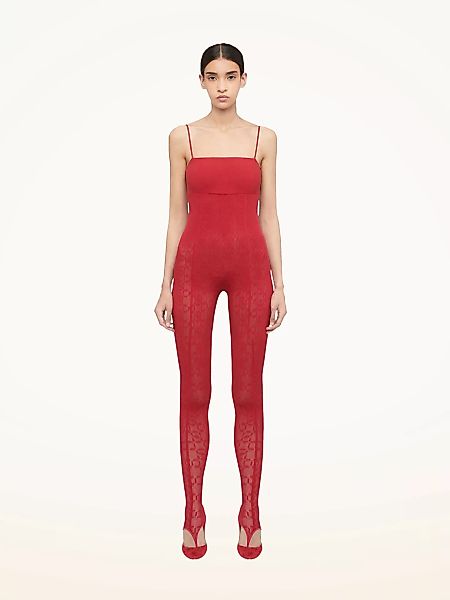 Wolford - Intricate Sheer Pattern Jumpsuit, Frau, autumn red, Größe: S günstig online kaufen