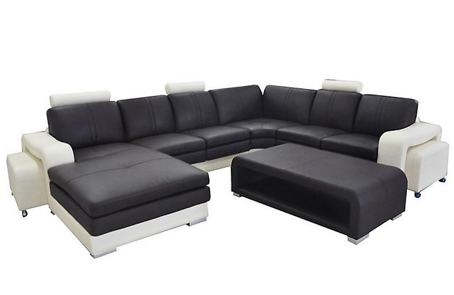 JVmoebel Sofa Leder Eck Sofa +USB,Couch Polster Sitz Möbel Garnitur Landsch günstig online kaufen