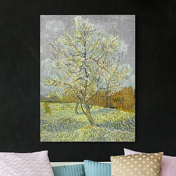 Leinwandbild Kunstdruck - Hochformat Vincent van Gogh - Pfirsichbaum rosa günstig online kaufen