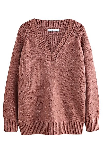 Next V-Ausschnitt-Pullover Längerer Pullover mit V-Ausschnitt günstig online kaufen