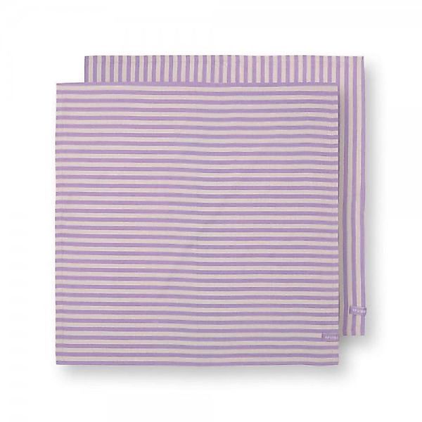 PiP Studio Geschirrtuch Geschirrtücher-Set Stripes Lila günstig online kaufen