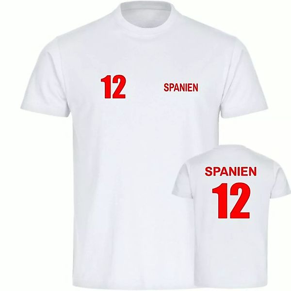 multifanshop T-Shirt Herren Spanien - Trikot 12 - Männer günstig online kaufen