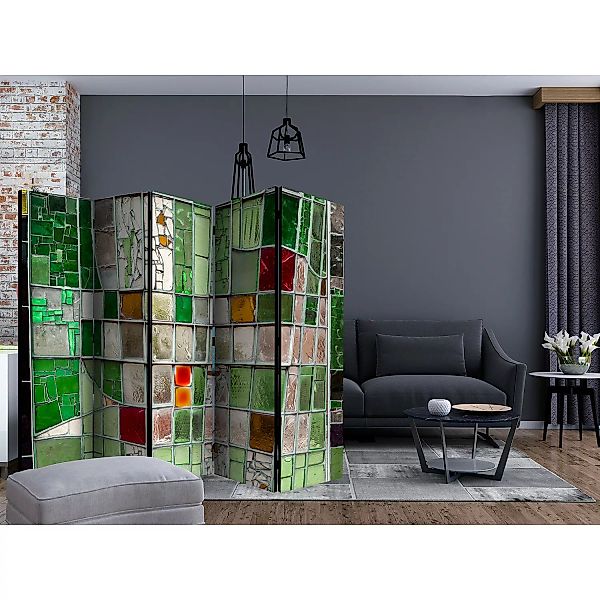home24 Paravent Emerald Stained Glass günstig online kaufen