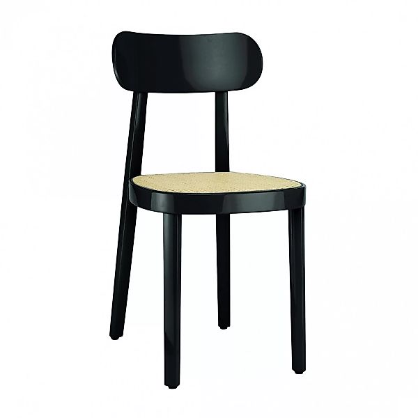 Thonet - Gloss 118 Stuhl mit Rohrgeflecht - schwarz/Hochglanz lackiert/BxHx günstig online kaufen