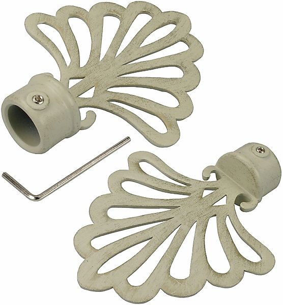 Liedeco Gardinenstangen-Endstück "Fächer" für Gardinenstangen Ø 16 mm günstig online kaufen