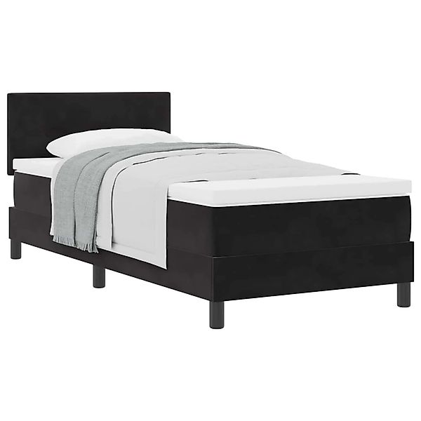 vidaXL Boxspringbett mit Matratze Schwarz 100 x 200 cm Samt 3339154 günstig online kaufen