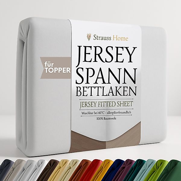 Strauss Home Spannbettlaken Premium Topper Spannbettlaken günstig online kaufen