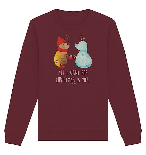 Mr. & Mrs. Panda Longpullover Größe M Nachtfalter Schneemann - Burgundy - G günstig online kaufen