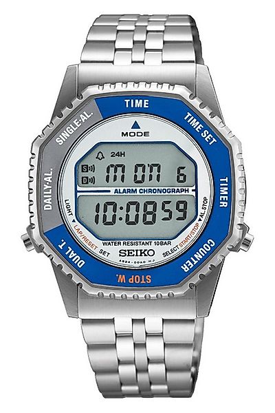 Seiko Digitaluhr Armbanduhr Digital-Chronograph Rotocall Blau/Grau günstig online kaufen