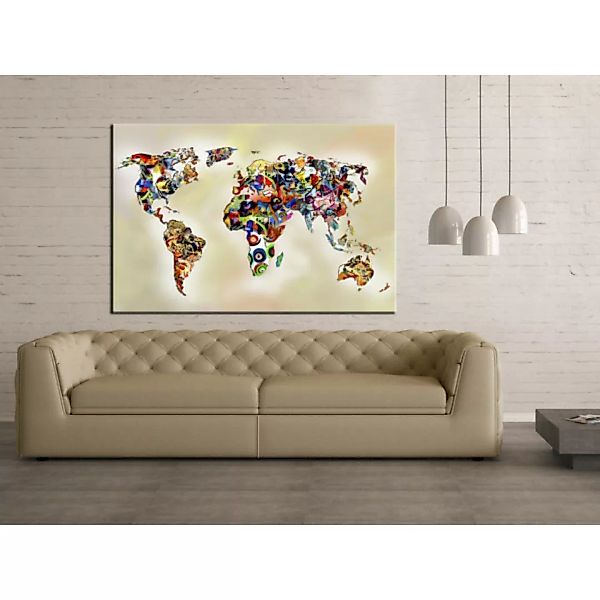 Leinwandbild Map: Wassily Kandinsky inspiration  XXL günstig online kaufen