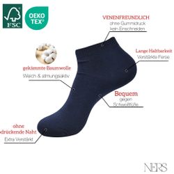 NERS Kurzsocken aus Baumwolle 10-20 Paar, günstig online kaufen