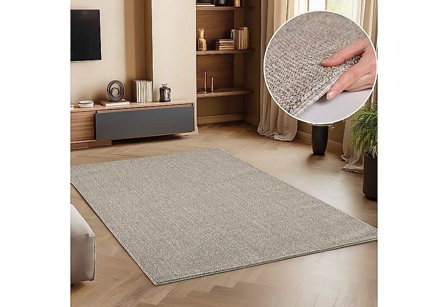 SIMPEX24 Teppich Unicolor, Rechteckig, Höhe: 7 mm, Schlingenteppich Schlafz günstig online kaufen